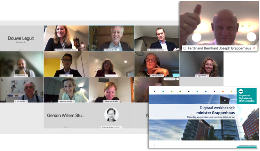 Digitaal werkbezoek minister Grapperhaus