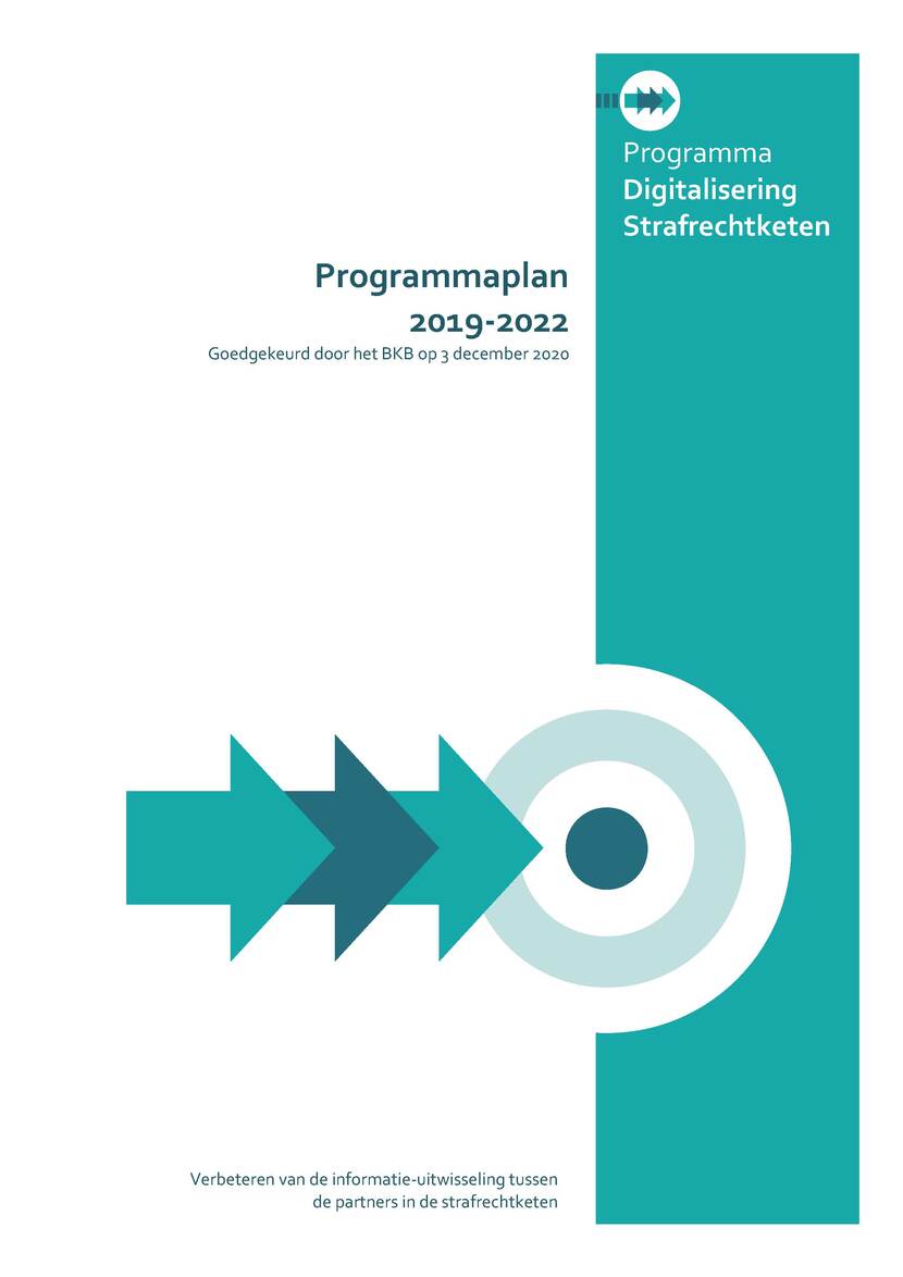 Programmaplan Digitalisering Strafrechtketen